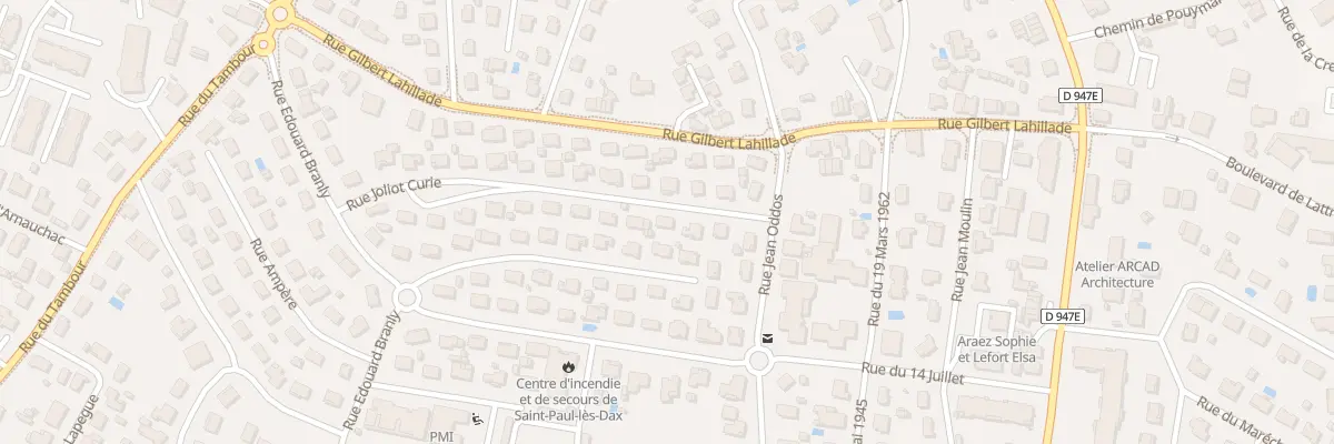 Plan du 5 Rue Joliot Curie à Saint-Paul-lès-Dax