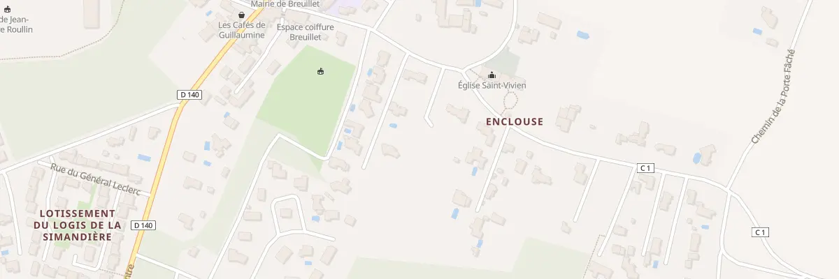 Plan de Rte de l’Église à Breuillet