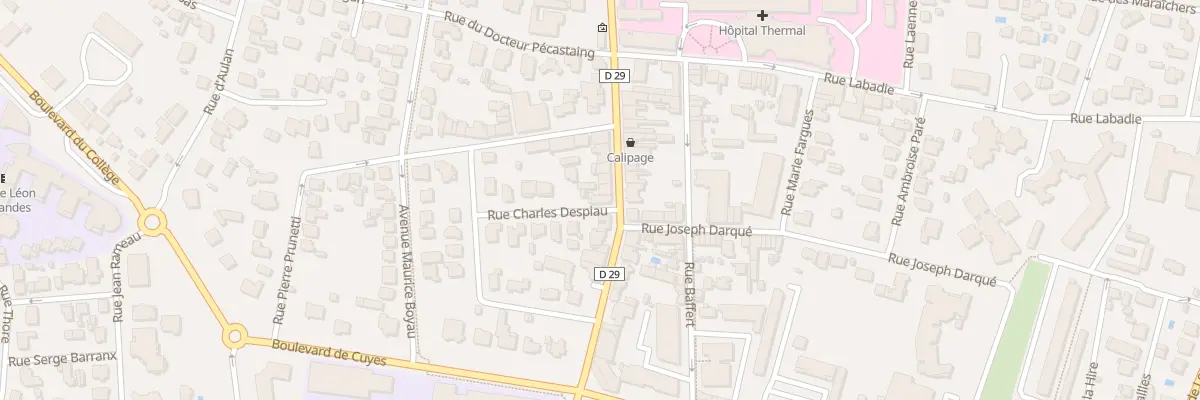 Plan du 2 Rue Charles Despiau à Dax