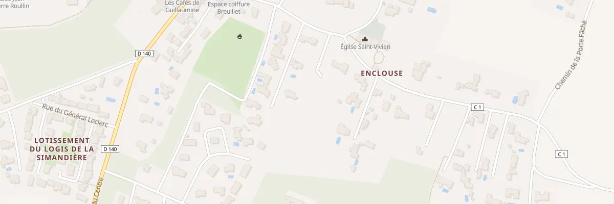 Plan de Rte de l’Église à Breuillet