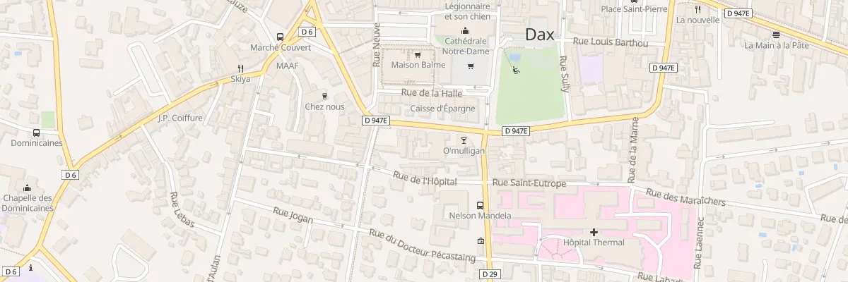 Plan du 34 Crs Galliéni à Dax