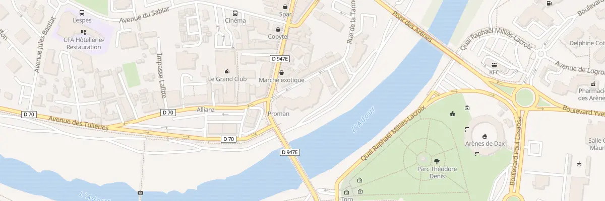Plan du 6 Rue de la Tannerie à Dax