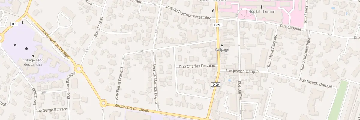 Plan du 1 Rue Wlérick à Dax