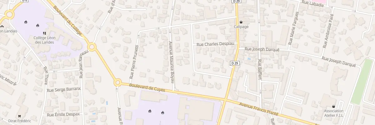 Plan du 10 Rue Wlérick à Dax