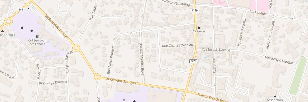 Plan du 6 Rue Wlérick à Dax