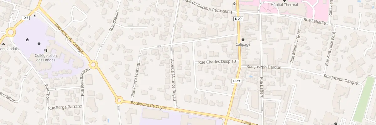 Plan du 4 Rue Wlérick à Dax