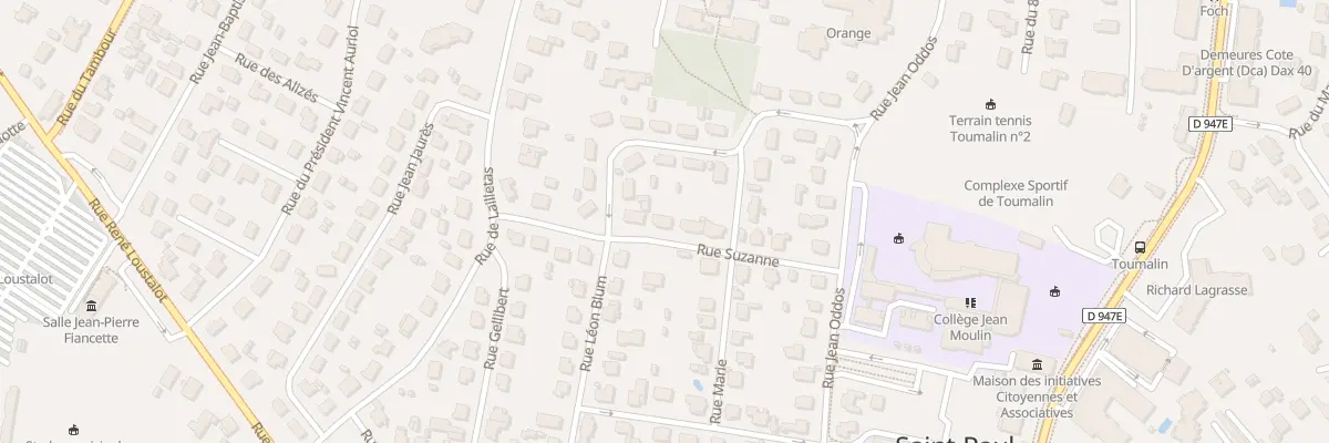 Plan du 12 Rue Suzanne à Saint-Paul-lès-Dax