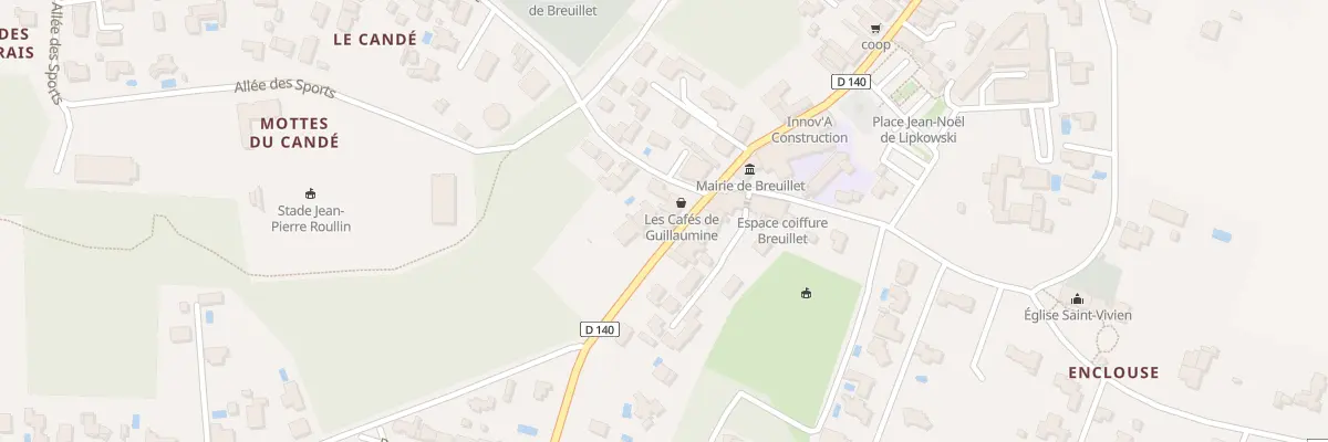 Plan du 9 Rue du Centre à Breuillet