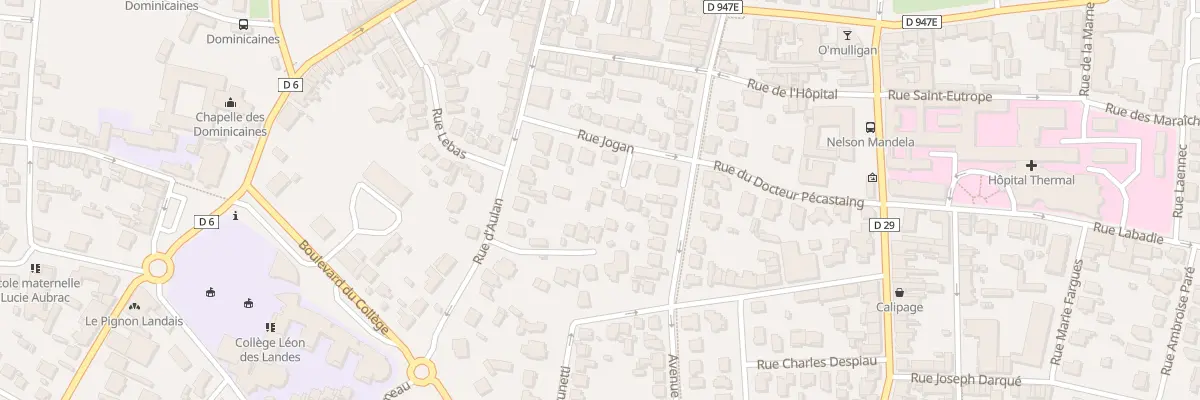Plan du 10 Rue Jogan à Dax