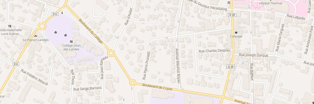 Plan du 45 Rue Pierre Prunetti à Dax
