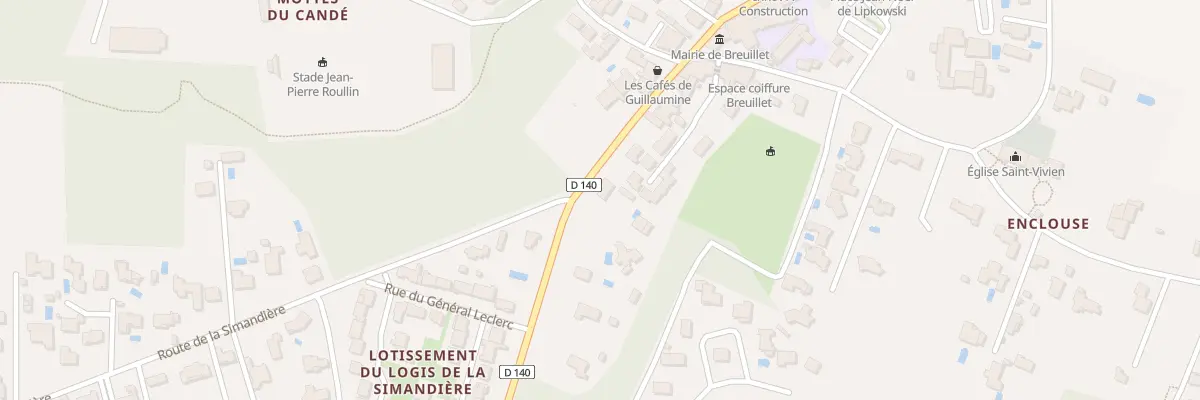 Plan du 20 Rue du Centre à Breuillet