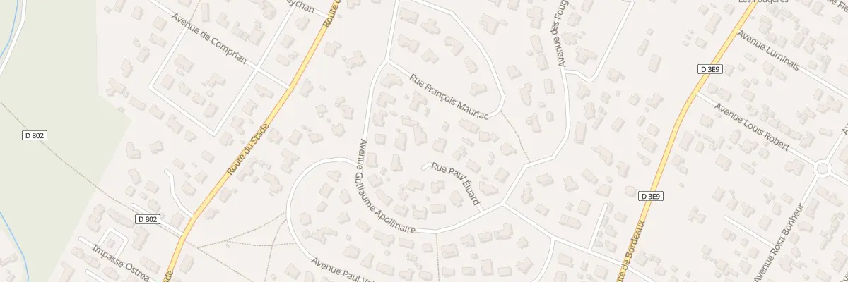 Plan du 8 Rue Paul Eluard à Lanton