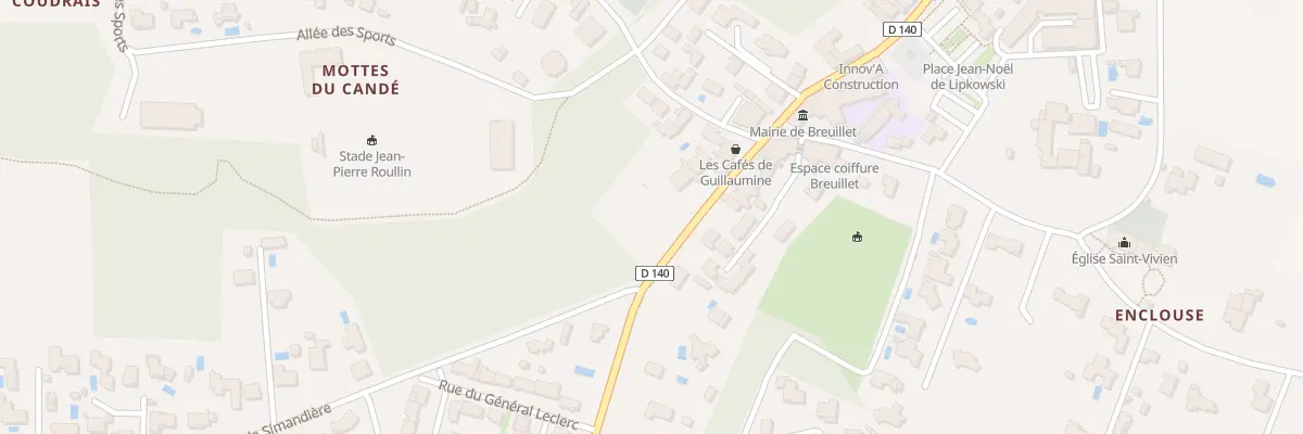 Plan du 5 Rue du Centre à Breuillet