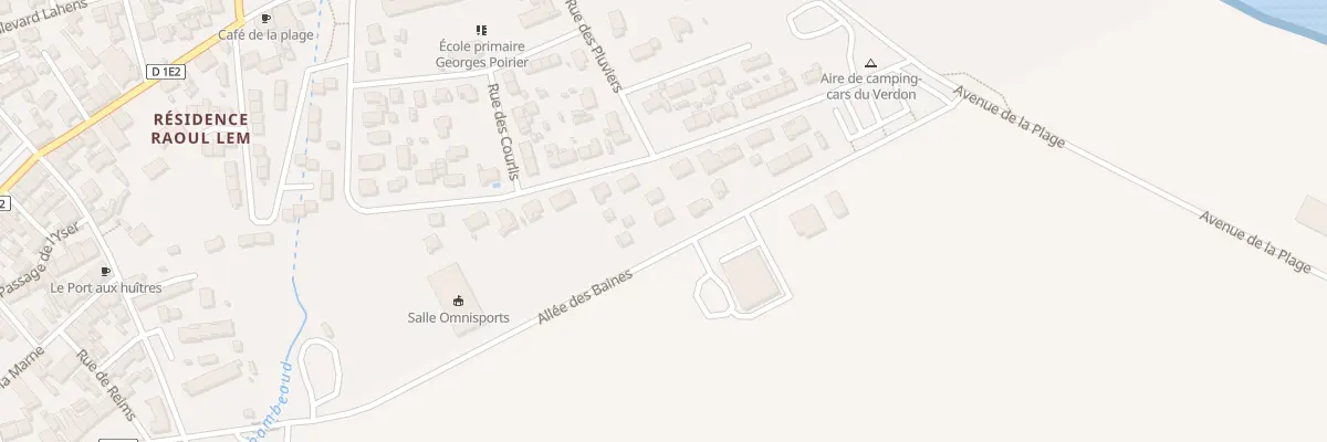 Plan du 1A All des Baines au Verdon-sur-Mer