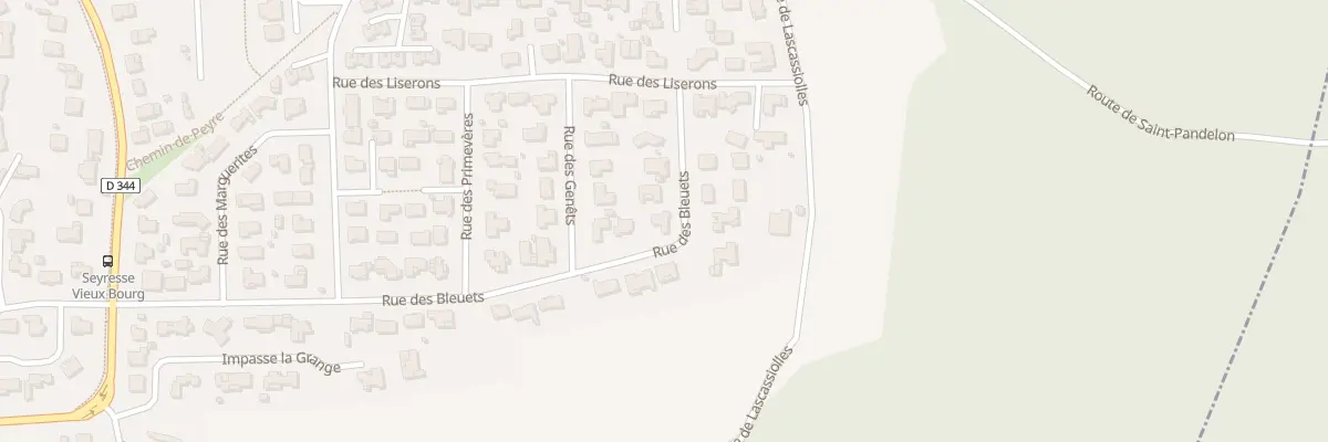 Plan du 23 Rue des Bleuets à Seyresse