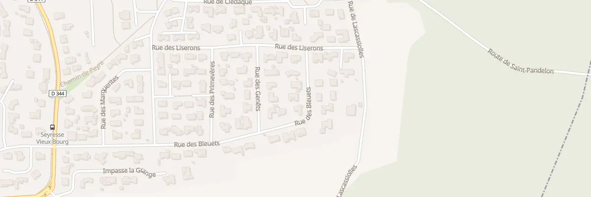 Plan du 25 Rue des Bleuets à Seyresse