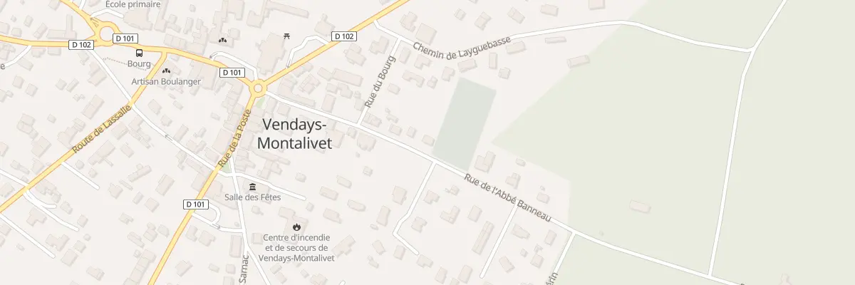 Plan du 16 Rue Abbe Banneau à Vendays-Montalivet