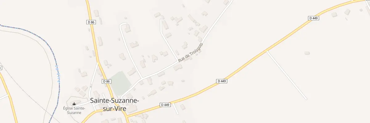 Plan du 10 Rue de Troisgots à Sainte-Suzanne-sur-Vire