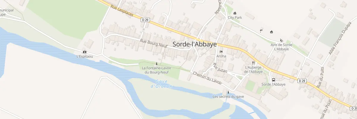 Plan du 23 Rue Bourg-Neuf à Sorde-l’Abbaye