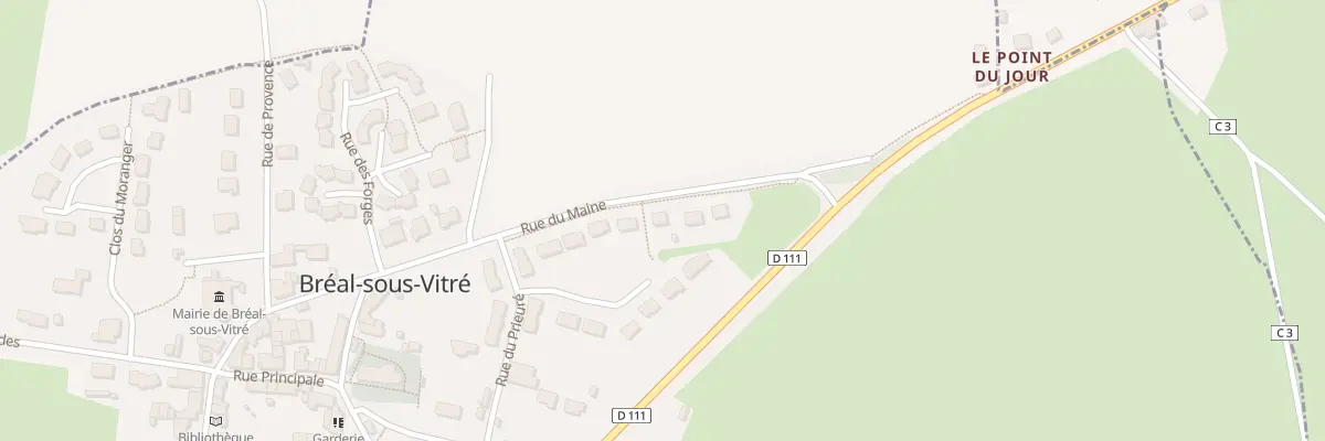Plan du 20 Rue du Maine à Bréal-sous-Vitré
