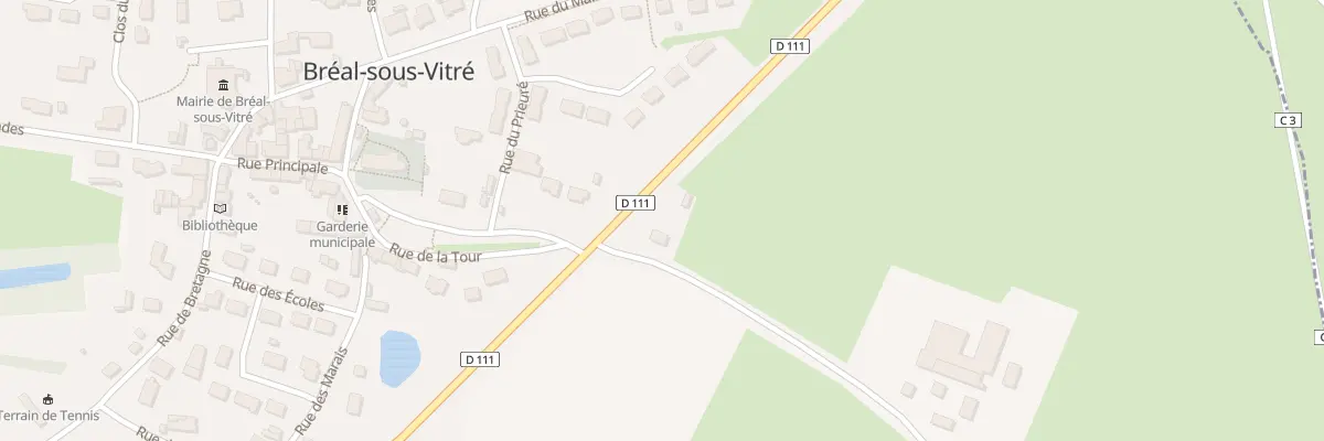 Plan de La Riboisière à Bréal-sous-Vitré