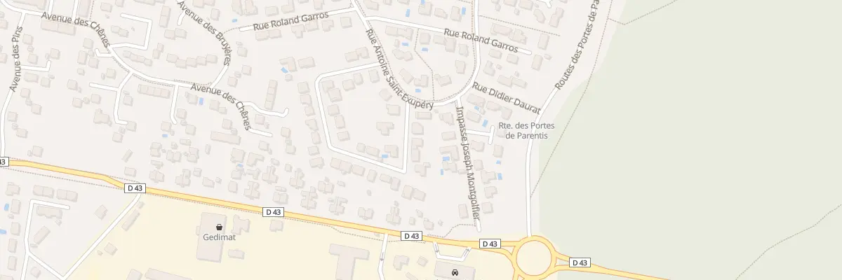 Plan du 284 Rue Georges Guynemer à Parentis-en-Born
