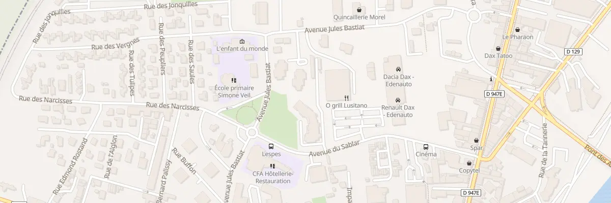 Plan du 14 Av du Sablar à Dax