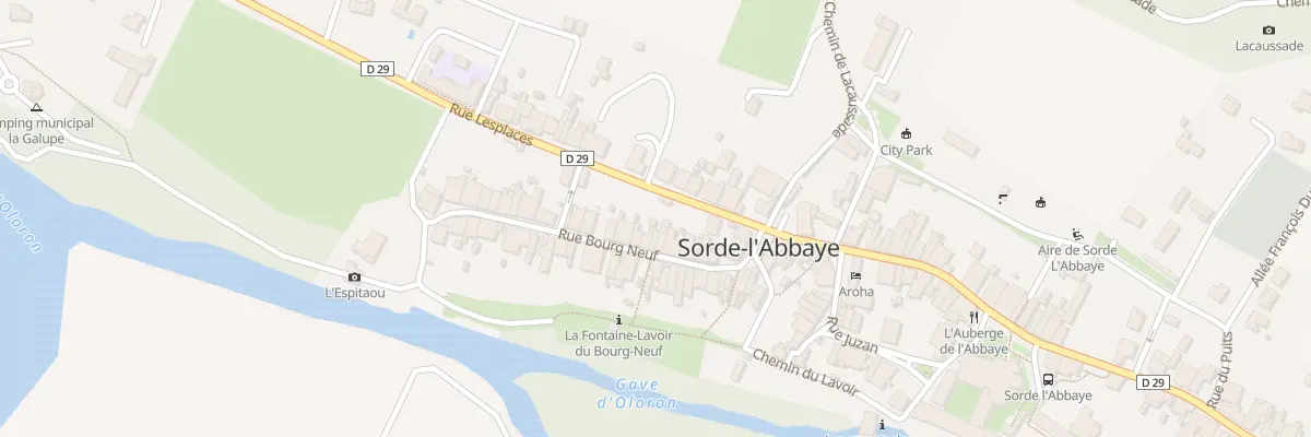 Plan du 74 Rue Bourg-Neuf à Sorde-l’Abbaye