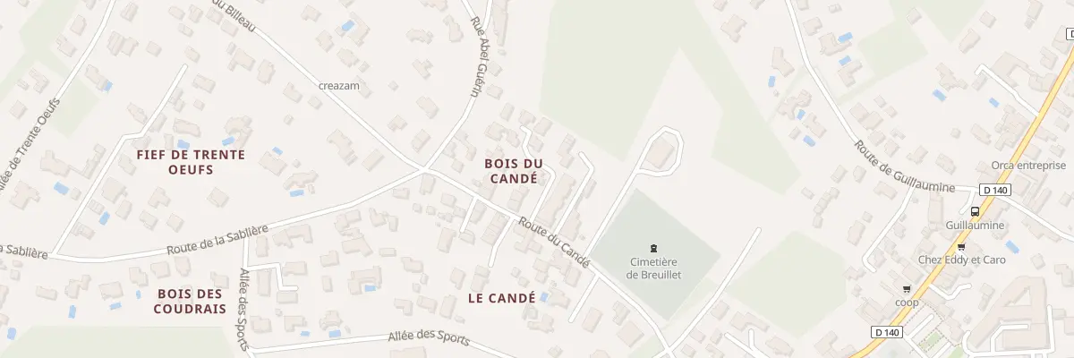 Plan du 26D Rte du Candé à Breuillet