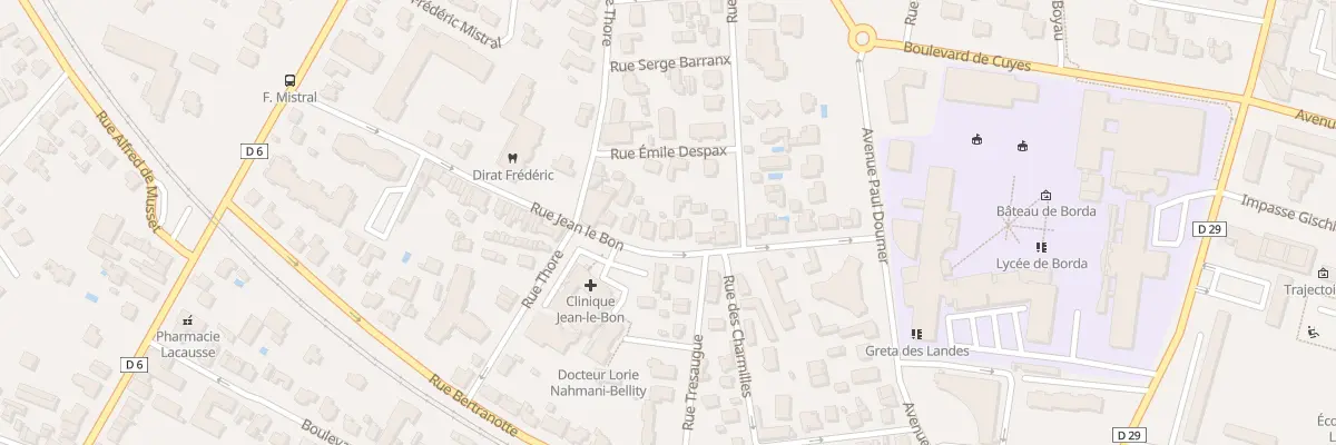 Plan du 20 Rue Jean le Bon à Dax