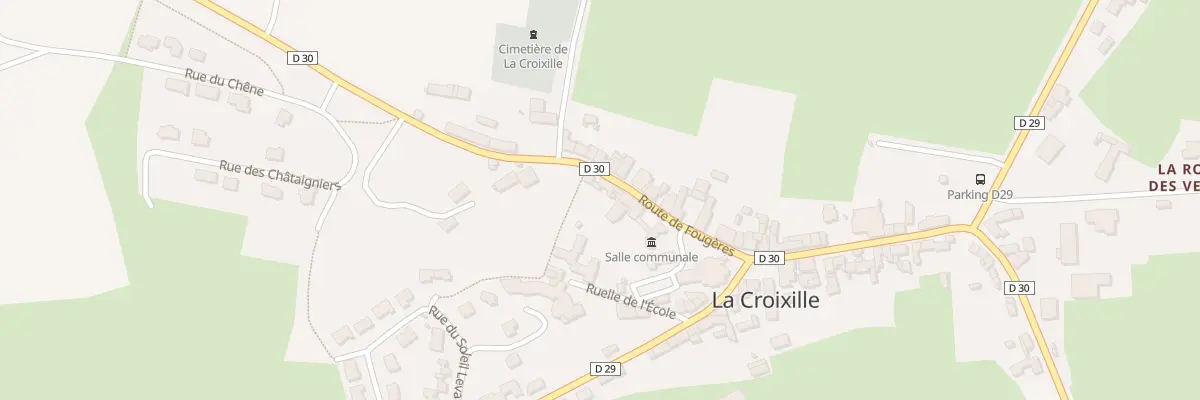 Plan du 3 Rte de Fougères à La Croixille