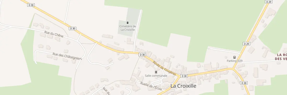 Plan du 30 Rte de Fougères à La Croixille