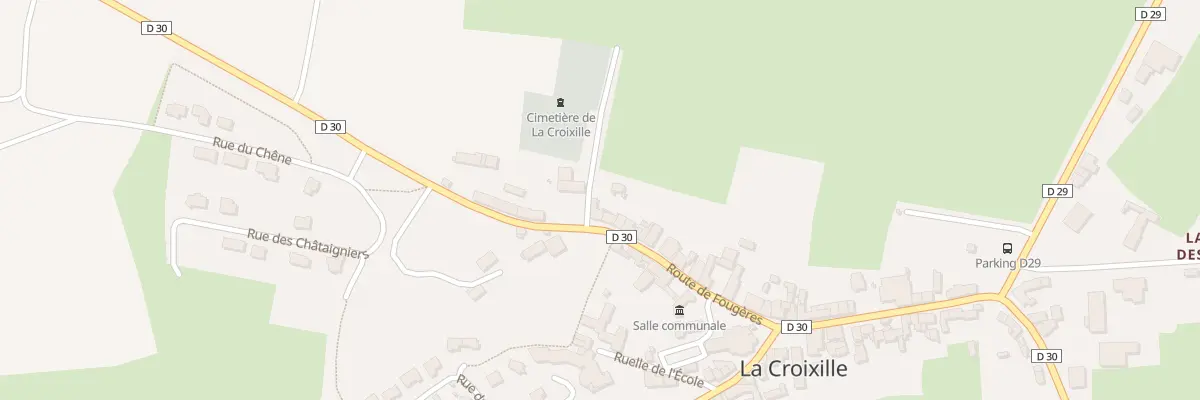 Plan du 34 Rte de Fougères à La Croixille