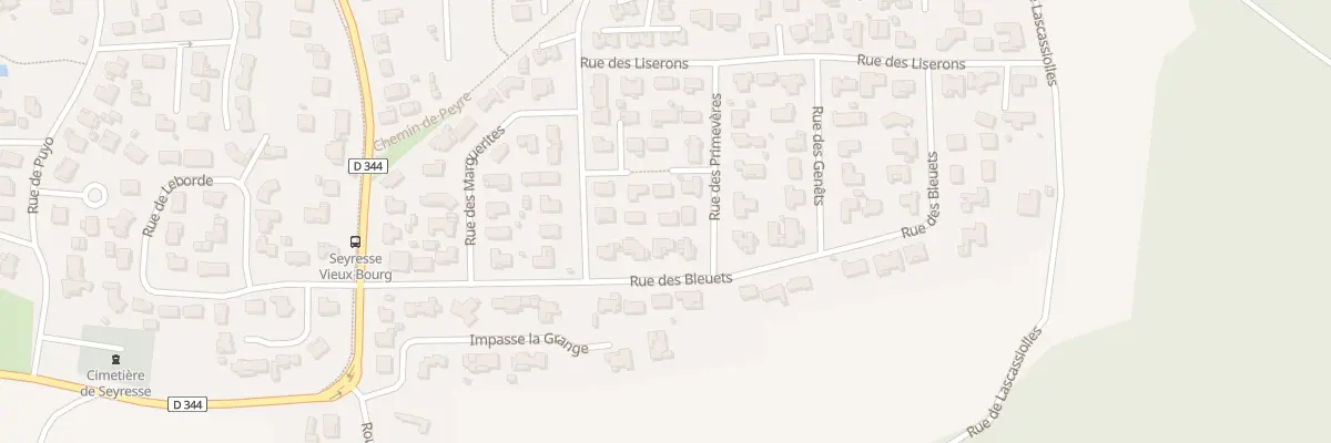 Plan du 1 Imp des Violettes à Seyresse