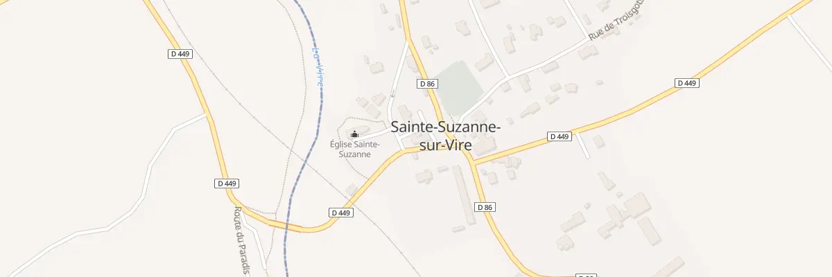 Plan du 2 Pl de la Mairie à Sainte-Suzanne-sur-Vire