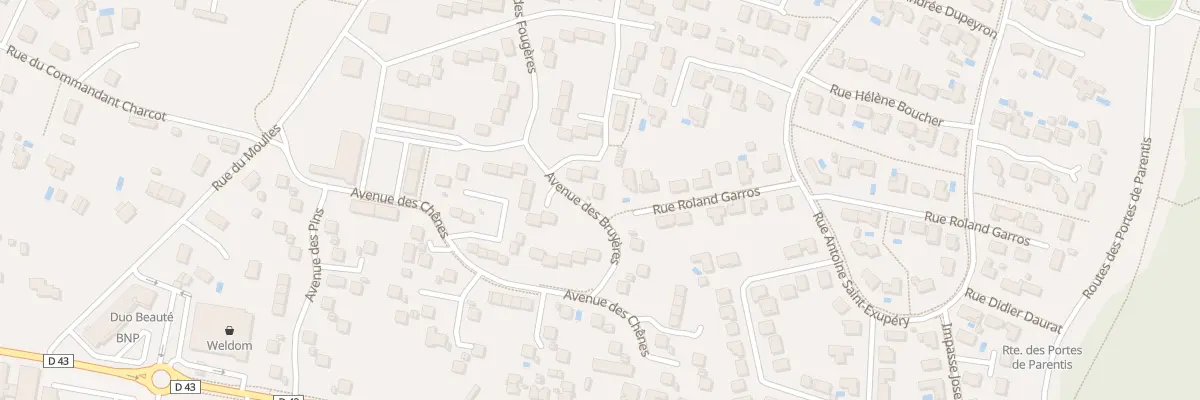 Plan du 86 Av des Bruyères à Parentis-en-Born