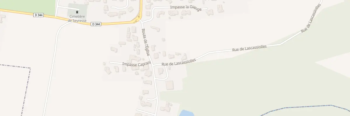 Plan du 1 Rue de Lascassiolles à Seyresse