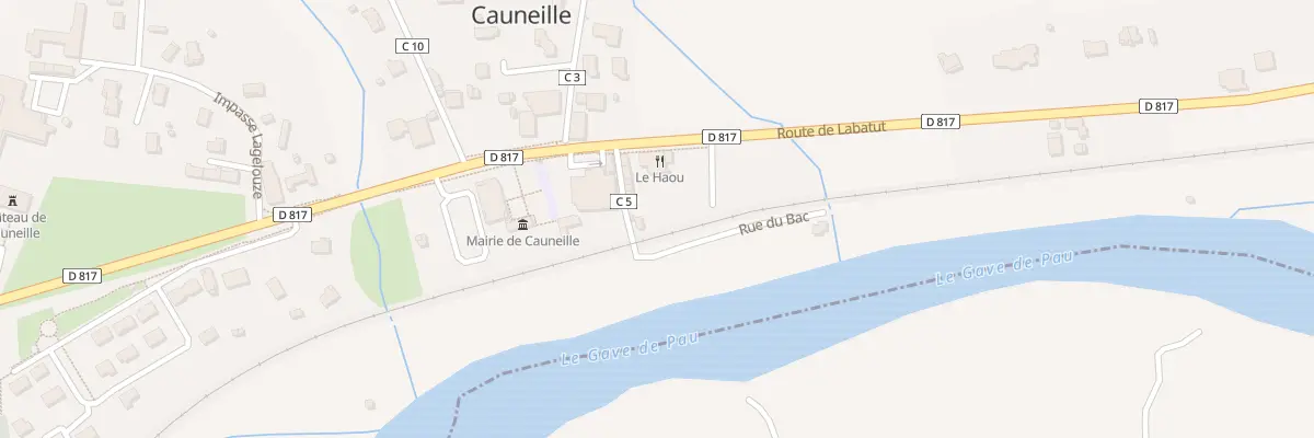 Plan du 65 Rue du Bac à Cauneille