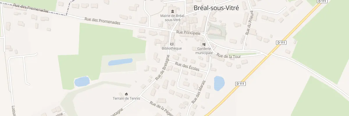 Plan du 1 Rue des Ecoles à Bréal-sous-Vitré