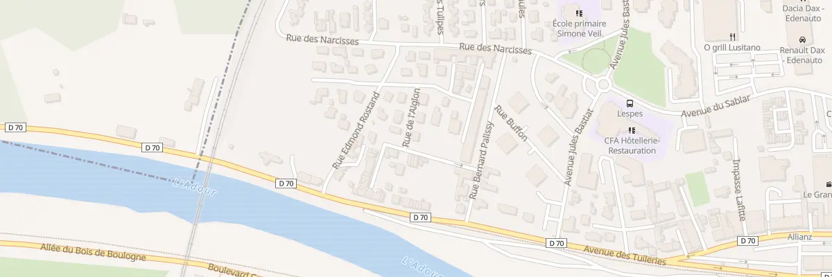 Plan du 2 Rue de l’Aiglon à Dax
