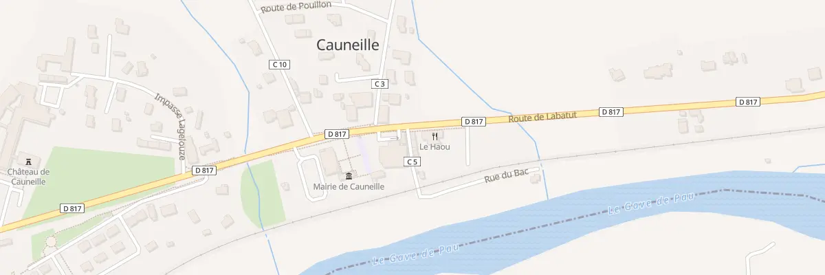 Plan du 5 Rue du Bac à Cauneille