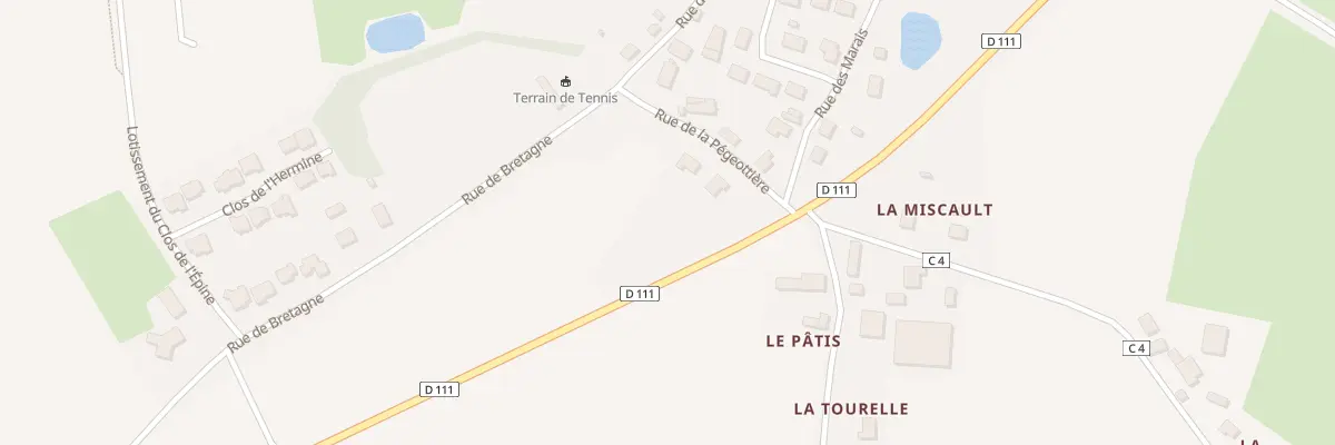 Plan du 8 Rue de la Pegeottière à Bréal-sous-Vitré