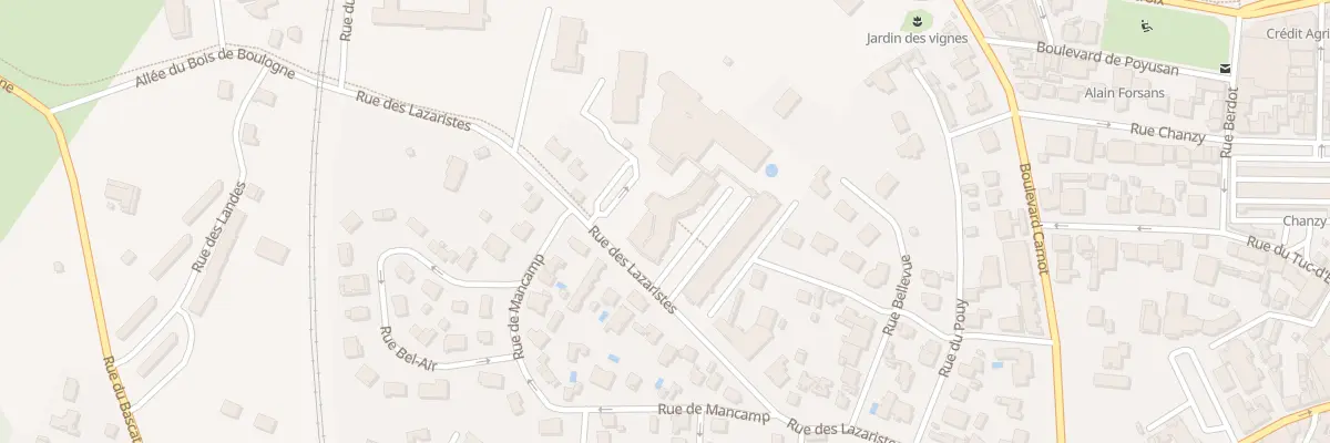Plan du 28 Rue des Lazaristes à Dax