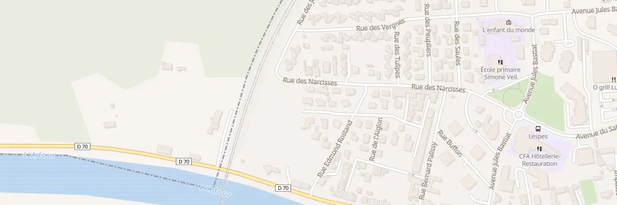 Plan du 1 Rue Chanteclair à Dax