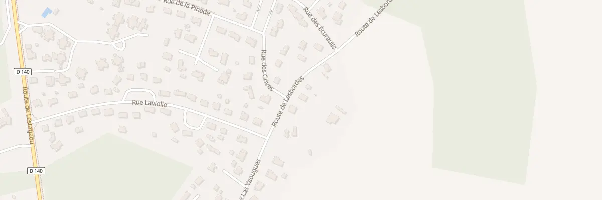 Plan du 74 Rte de Lesbordes à Onesse-Laharie