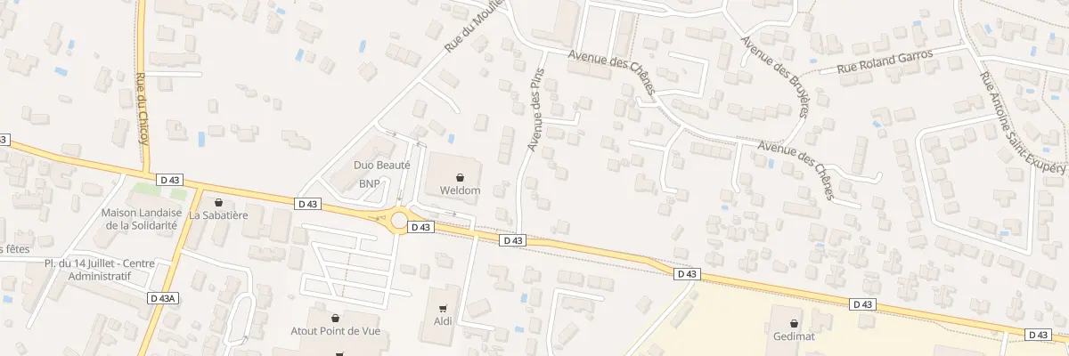 Plan du 52 Av des Pins à Parentis-en-Born
