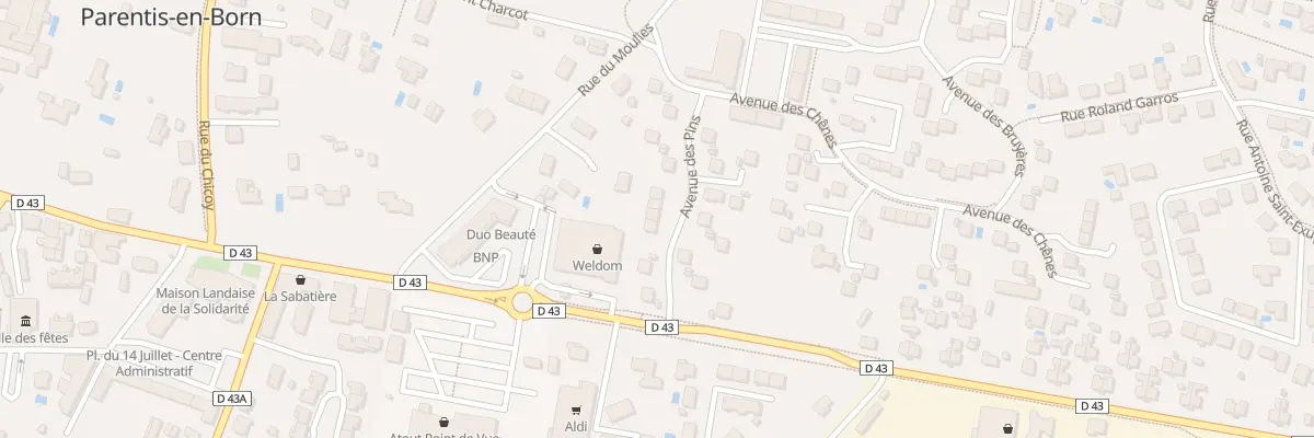 Plan du 79 Av des Pins à Parentis-en-Born