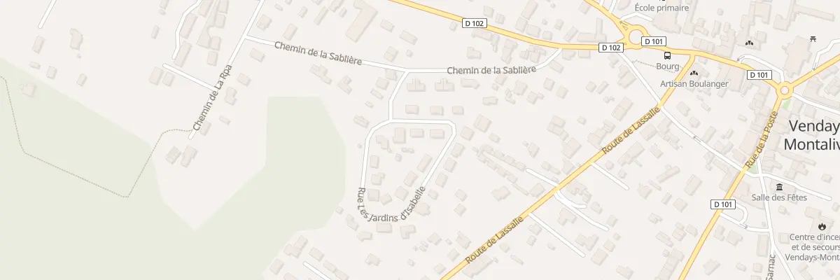 Plan du 25 Rue Les Jardins d’Isabelle à Vendays-Montalivet