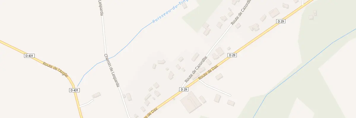 Plan du 125 Rte de Cazordite à Cagnotte