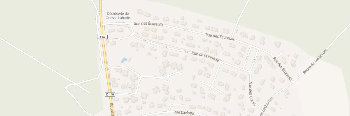 Plan du 233 Rue de la Pinede à Onesse-Laharie